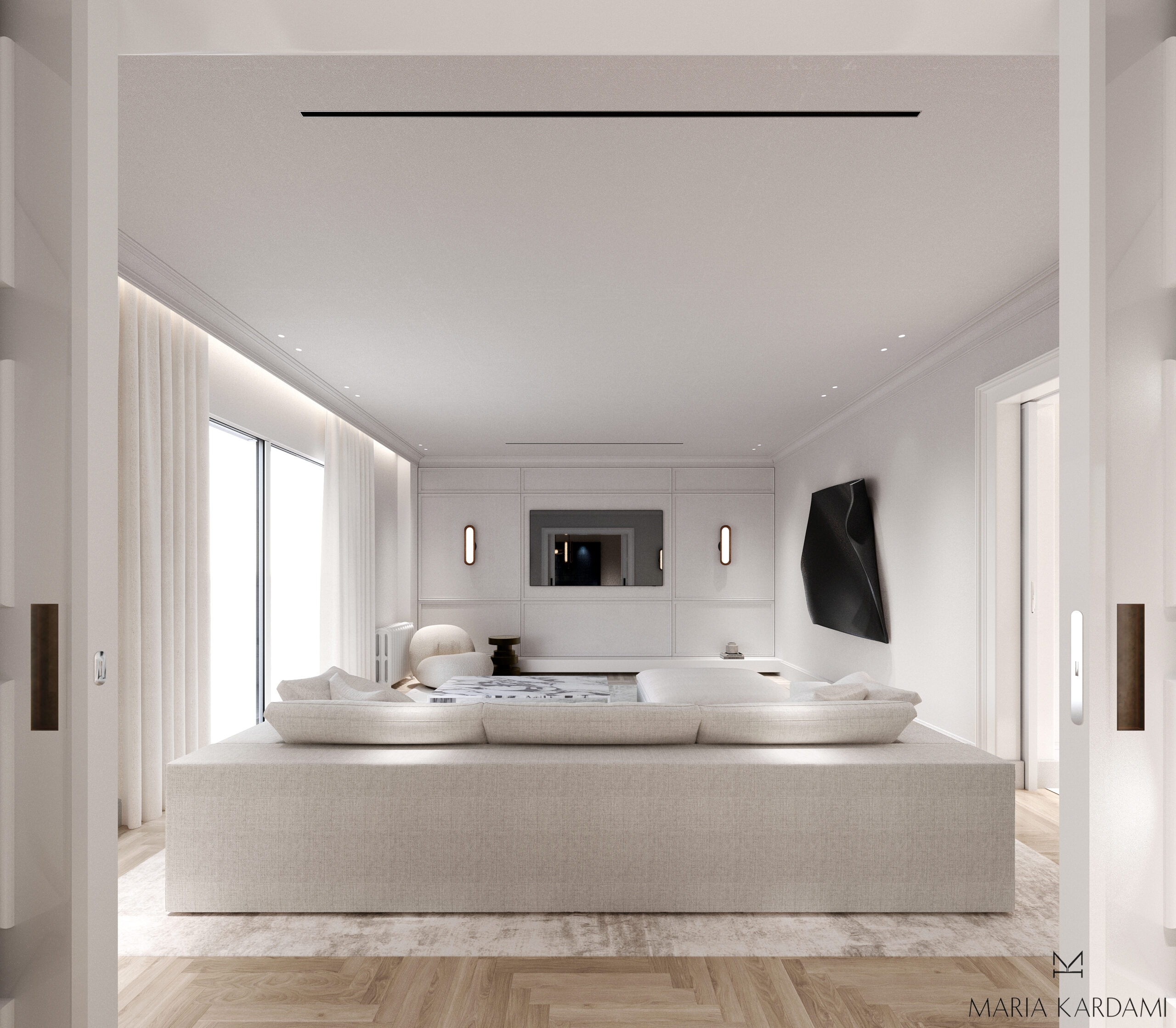 Contemporary Design in apartment at Kolonaki 