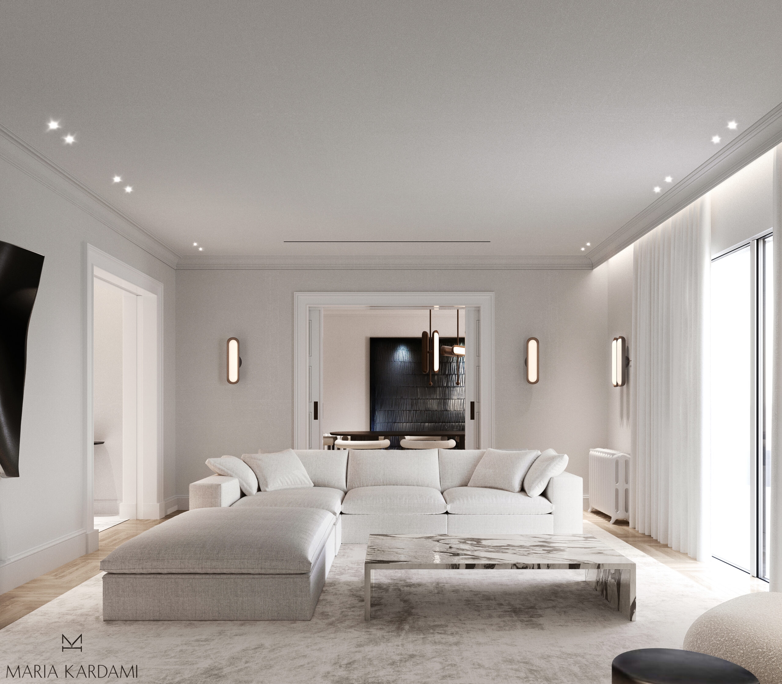 Contemporary Design in apartment at Kolonaki 